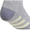 image:imageadidas Womens Cushioned Socks 3 PairsCool Light HeatherPowder YellowViolet Tone Purple30Quarter