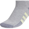 image:imageadidas Womens Cushioned Socks 3 PairsCool Light HeatherPowder YellowViolet Tone Purple30Quarter
