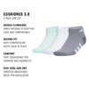 image:imageadidas Womens Cushioned Socks 3 PairsHalo Mint GreenWhiteGrey30Low Cut