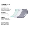 image:imageadidas Womens Cushioned Socks 3 PairsHalo Mint GreenWhiteGrey30No Show