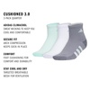 image:imageadidas Womens Cushioned Socks 3 PairsHalo Mint GreenWhiteGrey30Quarter