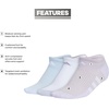 image:imageadidas Womens Cushioned Socks 3 PairsSilver Dawn GreyWhiteWonder Blue30No Show