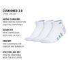 image:imageadidas Womens Cushioned Socks 3 PairsWhiteBlue FusionPowder Teal Green30Low Cut