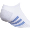 image:imageadidas Womens Cushioned Socks 3 PairsWhiteBlue FusionPowder Teal Green30No Show