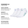 image:imageadidas Womens Cushioned Socks 3 PairsWhiteBlue FusionPowder Teal Green30No Show