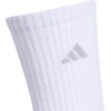 image:imageadidas Womens Cushioned Socks 3 PairsWhiteClear Onix Grey30Crew