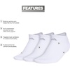 image:imageadidas Womens Cushioned Socks 3 PairsWhiteClear Onix Grey30No Show