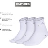 image:imageadidas Womens Cushioned Socks 3 PairsWhiteClear Onix Grey30Quarter