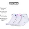 image:imageadidas Womens Cushioned Socks 3 PairsWhitePulse Mint GreenLucid Fuchsia Pink30Low Cut