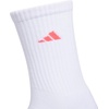 image:imageadidas Womens Cushioned Socks 3 PairsWhitePure Turbo PinkClear Onix Grey40Crew