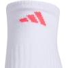 image:imageadidas Womens Cushioned Socks 3 PairsWhitePure Turbo PinkClear Onix Grey40No Show