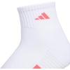 image:imageadidas Womens Cushioned Socks 3 PairsWhitePure Turbo PinkClear Onix Grey40Quarter