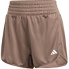 image:imageadidas Womens Pacer Essentials Knit HighRise ShortsEarth StrataWhite