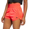 image:imageadidas Womens Pacer Essentials Knit HighRise ShortsLucid RedBlack