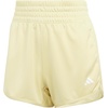 image:imageadidas Womens Pacer Essentials Knit HighRise ShortsPowder YellowWhite