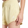 image:imageadidas Womens Pacer Essentials Knit HighRise ShortsPowder YellowWhite