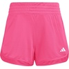 image:imageadidas Womens Pacer Essentials Knit HighRise ShortsShock PinkWhite