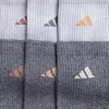 image:imageadidas Womens Superlite Crew Socks 6 PairsClear Onix GreyWarm Clay PinkGrey3