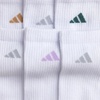 image:imageadidas Womens Superlite Crew Socks 6 PairsWhiteWarm Sandstone BeigeClear Grey3
