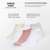 image:imageadidas Womens Superlite No Show Socks 6 PairsPowder YellowWonder SilverWarm Clay PinkClassic