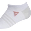 image:imageadidas Womens Superlite No Show Socks 6 PairsWhiteClear Onix GreyWarm Clay Pink3