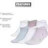 image:imageadidas Womens Superlite No Show Socks 6 PairsWhiteShiny Preloved FigShiny Wonder BlueClassic