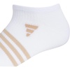 image:imageadidas Womens Superlite No Show Socks 6 PairsWhiteWarm Sandstone BeigePreloved Teal Green3