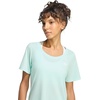 image:imageadidas Womens Workout Essentials Scoop Neck Casual Tops Casual  BlackSemi Frozen Aqua