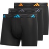 image:imageadidas Mens Microfiber Trunk Underwear 3PackBlackLucid AquamarinePure Orange