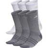 image:imageadidas Womens Superlite Crew Socks 6 PairsClear Onix GreyWarm Clay PinkGrey3