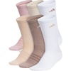 image:imageadidas Womens Superlite Crew Socks 6 PairsWarm Clay PinkWonder BeigeWhite3