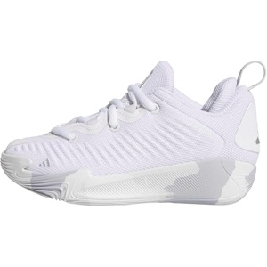 image:imageadidas Kids Initiation Basketball ShoeWhiteSilver MetallicDash Grey