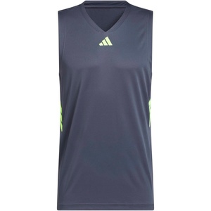 image:imageadidas Mens 3Stripes Tank Casual  BlackAurora OnixLucid Lemon