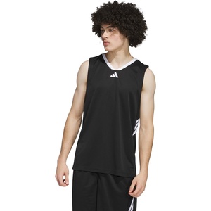 image:imageadidas Mens 3Stripes Tank Casual  BlackBlackWhite