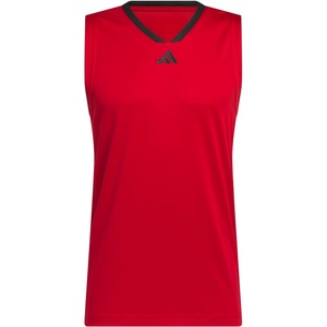 image:imageadidas Mens 3Stripes Tank Casual  BlackTeam Power Red 2Black