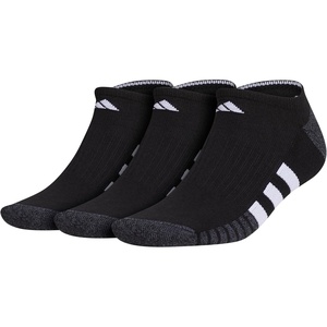 image:imageadidas Mens Cushioned Socks 3 PairsBlackOnix GreyWhite30No Show