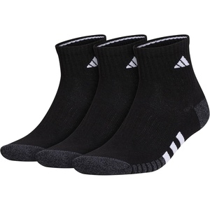 image:imageadidas Mens Cushioned Socks 3 PairsBlackOnix GreyWhite30Quarter