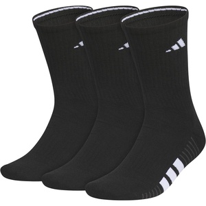 image:imageadidas Mens Cushioned Socks 3 PairsBlackWhiteCarbon Grey40Crew