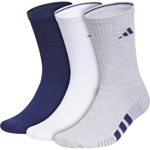image:imageadidas Mens Cushioned Socks 3 PairsDark BlueWhiteCool Light Heather40Crew