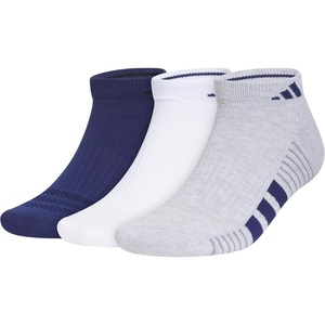 image:imageadidas Mens Cushioned Socks 3 PairsDark BlueWhiteCool Light Heather40Low Cut