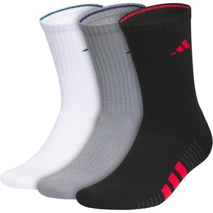 image:imageadidas Mens Cushioned Socks 3 PairsWhiteCollegiate GreenBlack40Crew