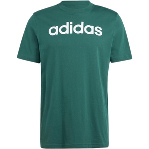 image:imageadidas Mens Essentials Single Jersey Linear Embroidered Logo TShirtCollegiate Green