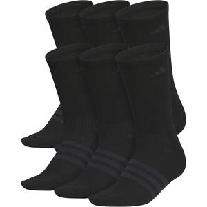 image:imageadidas Mens Superlite Crew Socks 6 PairsBlackNight Grey3
