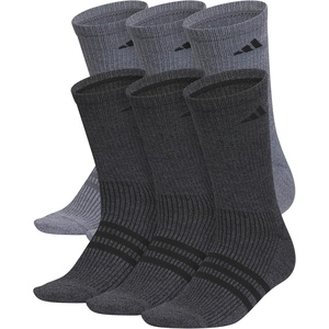 image:imageadidas Mens Superlite Crew Socks 6 PairsOnix GreyBlack3