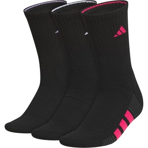 image:imageadidas Womens Cushioned Socks 3 PairsBlackMagic Lilac PurplePower Pink40Crew