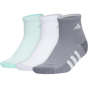 image:imageadidas Womens Cushioned Socks 3 PairsHalo Mint GreenWhiteGrey30Quarter