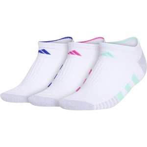 image:imageadidas Womens Cushioned Socks 3 PairsWhitePulse Mint GreenLucid Fuchsia Pink30No Show