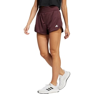 image:imageadidas Womens Pacer Essentials Knit HighRise ShortsAurora RubyWhite