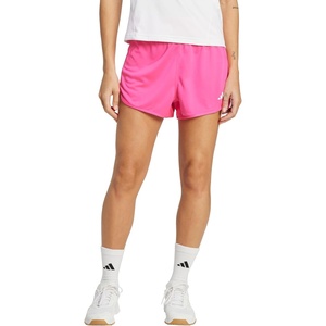 image:imageadidas Womens Pacer Essentials Knit HighRise ShortsShock PinkWhite