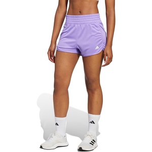 image:imageadidas Womens Pacer Essentials Knit HighRise ShortsViolet Fusion